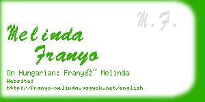 melinda franyo business card